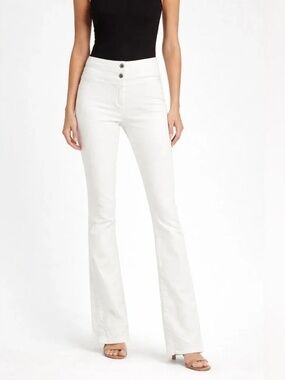 🔥 EUC VERONICA BEARD High Rise Bootcut White Flare Jeans :: Size 0 🔥